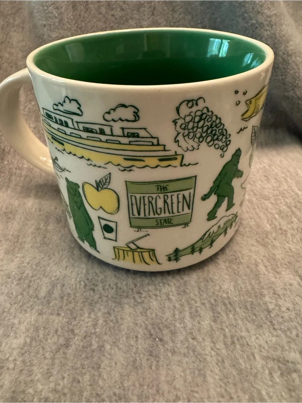 Starbucks Washington Green & White Been There Series Ceramic Mug